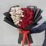 Ayıcıklı 21 li Gül Buketi